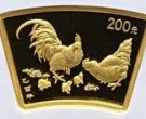 2005年生肖金银币扇形鸡金币价格    2005年生肖金银币扇形鸡金币值多少钱
