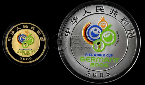2005年德國世界杯足球彩金銀幣價格    2005年德國世界杯足球彩金銀幣最新價格