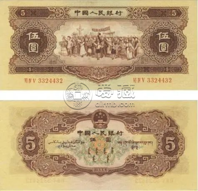 1956年5元纸币最新价格   56年五元纸币回收价格