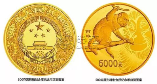 2016年猴年金币值多少钱  2016年生肖猴金币回收价格