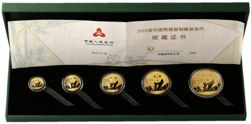 2012年熊猫金币套装回收价目表   2012年熊猫金币一套最新价格