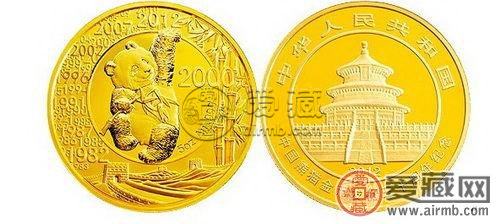 2012年熊貓發(fā)行30周年5盎司金幣