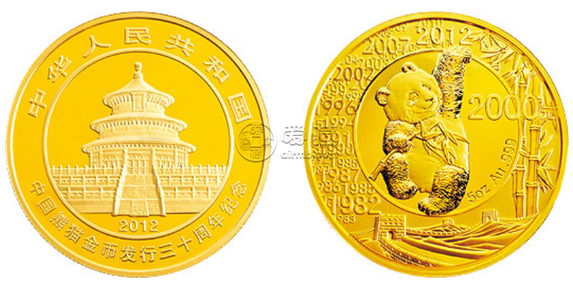 2012年熊貓金幣回收價(jià)目表   2012年熊貓金幣一套多少克