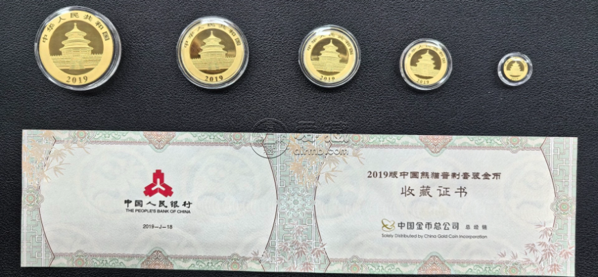 2019熊猫金币回收价目表   2019熊猫金币五枚套装值多少钱