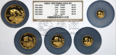 1999年熊猫金币回收价目表  1999版熊猫金币套装价格