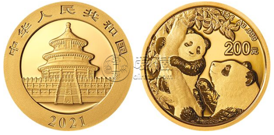 2021年熊貓?zhí)籽b金幣價格