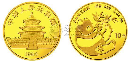 　1984年熊貓金幣5枚套裝和圖片      1984年熊貓金銀幣套裝回收價格