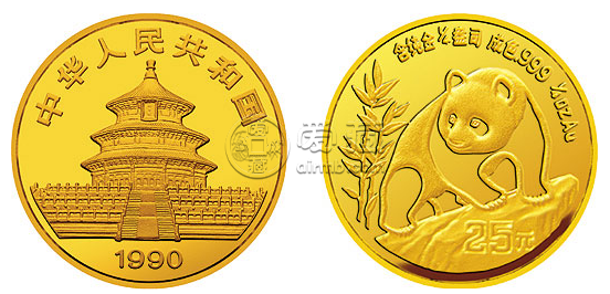 1990年熊猫金币   最新的回收价格