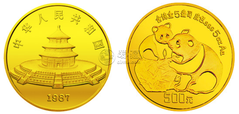 1987年熊猫金币回收价目表    1987年熊猫金币价值