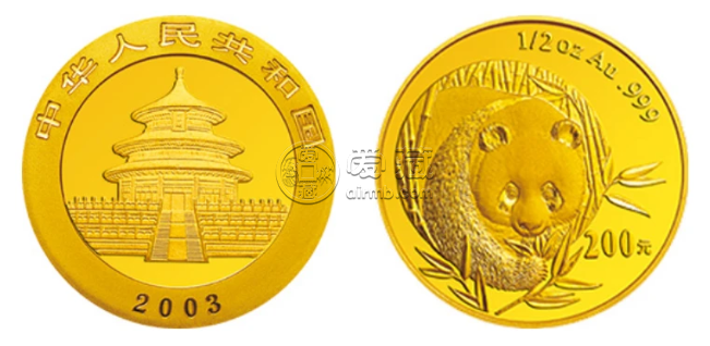 2003年熊猫金银币市场价和图片