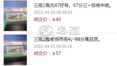 1962年2角纸币价格表  1962年2角纸币图片及价格表