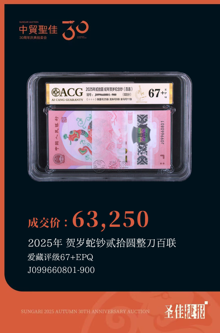 愛(ài)藏評(píng)級(jí)領(lǐng)銜中貿(mào)圣佳2025秋拍,蛇鈔通天8刀貨299萬(wàn)成交再創(chuàng)紀(jì)錄 愛(ài)藏評(píng)級(jí)領(lǐng)銜中貿(mào)圣佳2025秋拍,蛇鈔通天8刀貨299萬(wàn)成交再創(chuàng)紀(jì)錄