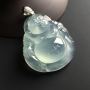 冰种晴底布袋佛 翡翠吊坠 尺寸38-33-9.8毫米