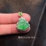 冰阳绿小佛公 翡翠吊坠 起光细腻