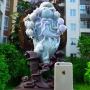 冰糯春带彩 翡翠A货寿星公摆件
