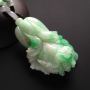 巧雕带色百财翡翠吊坠  尺寸57-36-15毫米