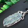 高冰起光福叶翡翠吊坠