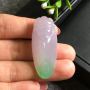 春带彩蝉翡翠吊坠 尺寸42.3*17.7*11.6mm重量14.38g