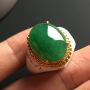 18-14-5寸冰糯种满色 缅甸天然翡翠戒指