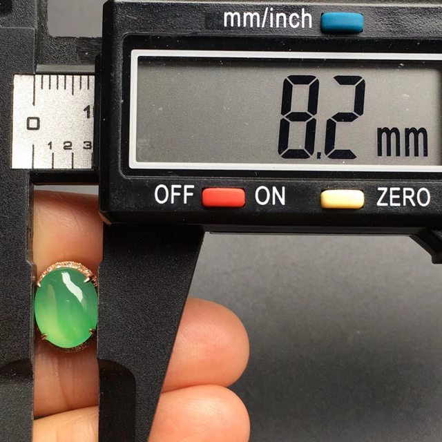 10.3*8.2*4mm冰种阳绿 翡翠戒指图7