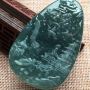 好种特色山水牌 翡翠挂件 尺寸66.5*43