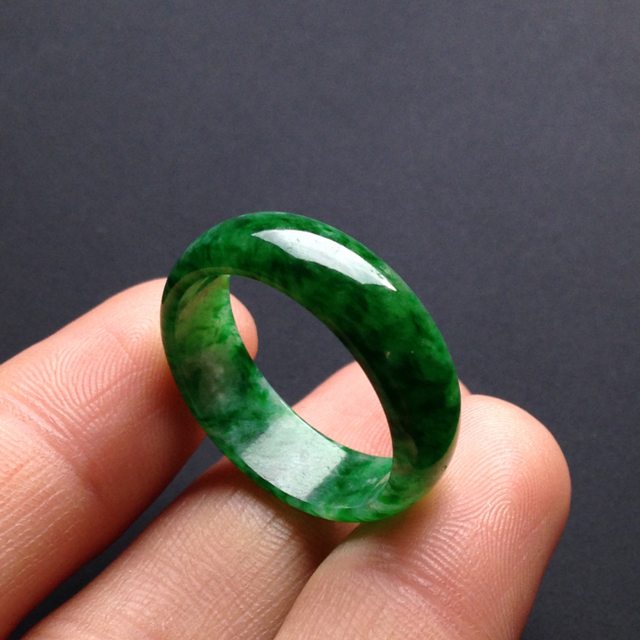 细糯种阳绿指环23-6-2.5毫米图8