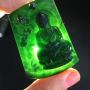 糯种墨翠吊坠 尺寸54.6*38*6