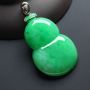 细糯种满绿葫芦 翡翠挂件 尺寸:40-25-6毫米