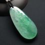 冰种飘绿 松柏苍翠吊坠 尺寸:56-25-7毫米