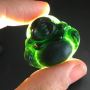 糯种墨翠吊坠 翡翠佛公吊坠 尺寸 28.8 32.4 8.5