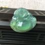 冰甜绿起荧光 翡翠挂件 尺寸23.9*25.3*4.9