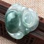 冰种飘花佛公 翡翠吊坠 尺寸28.3*30*5