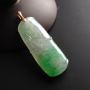 冰种飘翠 竹节翡翠吊坠 尺寸42-16-5毫米