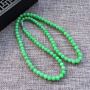 翡翠A货 冰糯种满阳绿翡翠项链