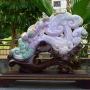 天然翡翠A货 精美春带彩如意摆件