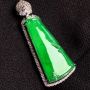冰阳绿 竹节翡翠吊坠 尺寸：30*15整体尺寸：41*16*9