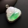 冰种阳翠佛公 翡翠吊坠 整体尺寸26-30-11毫米