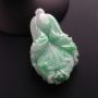 巧雕带色百财 翡翠吊坠 尺寸51-31-11毫米