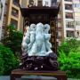 冰糯浅春彩 翡翠A货 招财进宝财神爷摆件