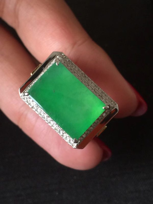 15.510.53.5寸高冰種正陽綠 翡翠戒指