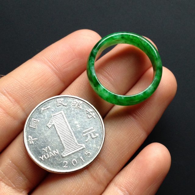 细糯种阳绿指环23-6-2.5毫米图7