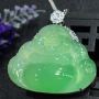冰种满绿佛公吊坠 色阳水润饱满