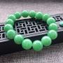 冰糯种满绿翡翠圆珠手链