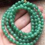 天然A货翡翠 冰糯种满绿项链