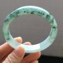 58.5老种冰飘蓝花翡翠完美手镯