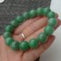 糯冰满绿13.3mm圆珠招财翡翠手链