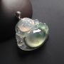 冰种飘花翡翠 翡翠吊坠 裸石尺寸26-30-7毫米