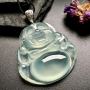 冰种笑口常开 翡翠吊坠 尺寸: 31-30-6mm