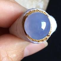 12-11.3-6mm老坑冰种 紫罗兰 缅甸天然翡翠戒指