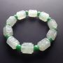 冰种荧光仿古翡翠手链 10颗